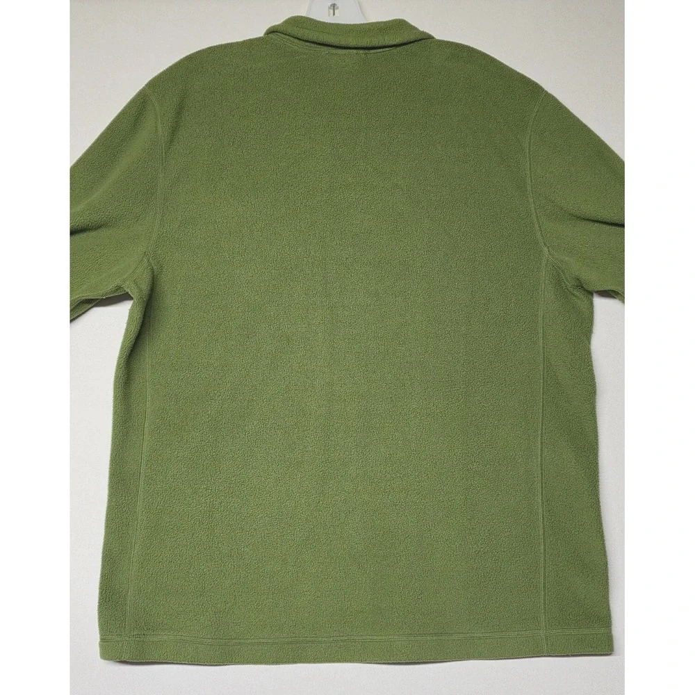 The North‎ Face Fleece Pullover Mens Large Green TKA 100 Quarter Zip Mock Neck